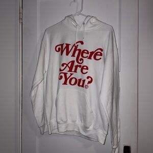 NWOT Blink 182 band White Hoodie where are you?